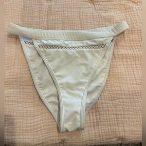 Tularosa High Waisted Bikini Bottom with Lace Detail